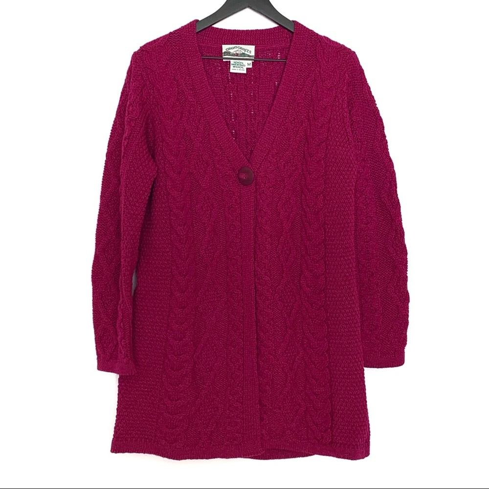 Aran Crafts Irish Knit Sweater 100% Merino Wool